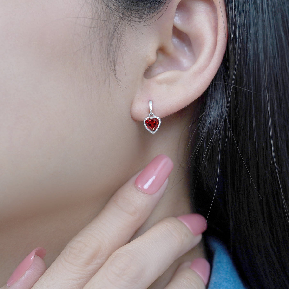 Forever Heart 1.25 Carat Birthstone Earrings