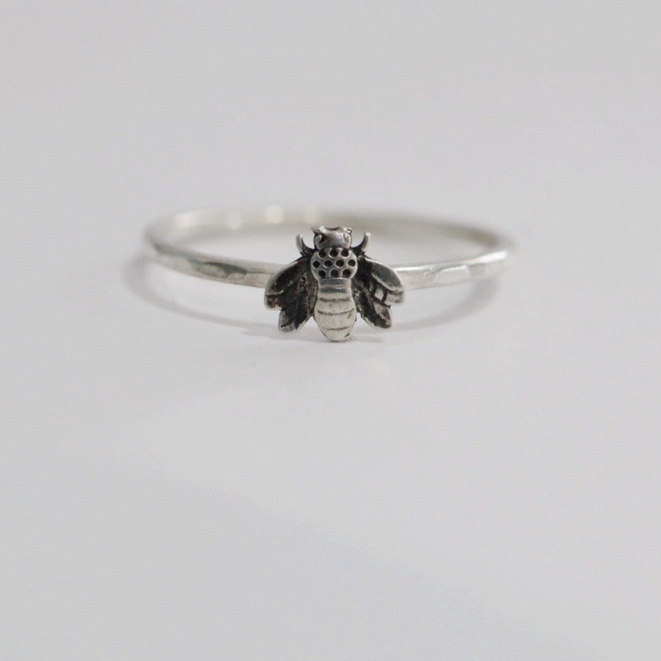 Bee Stacking Ring in Sterling Silver / READY TO SHIP sizes 6.5 and 7.75