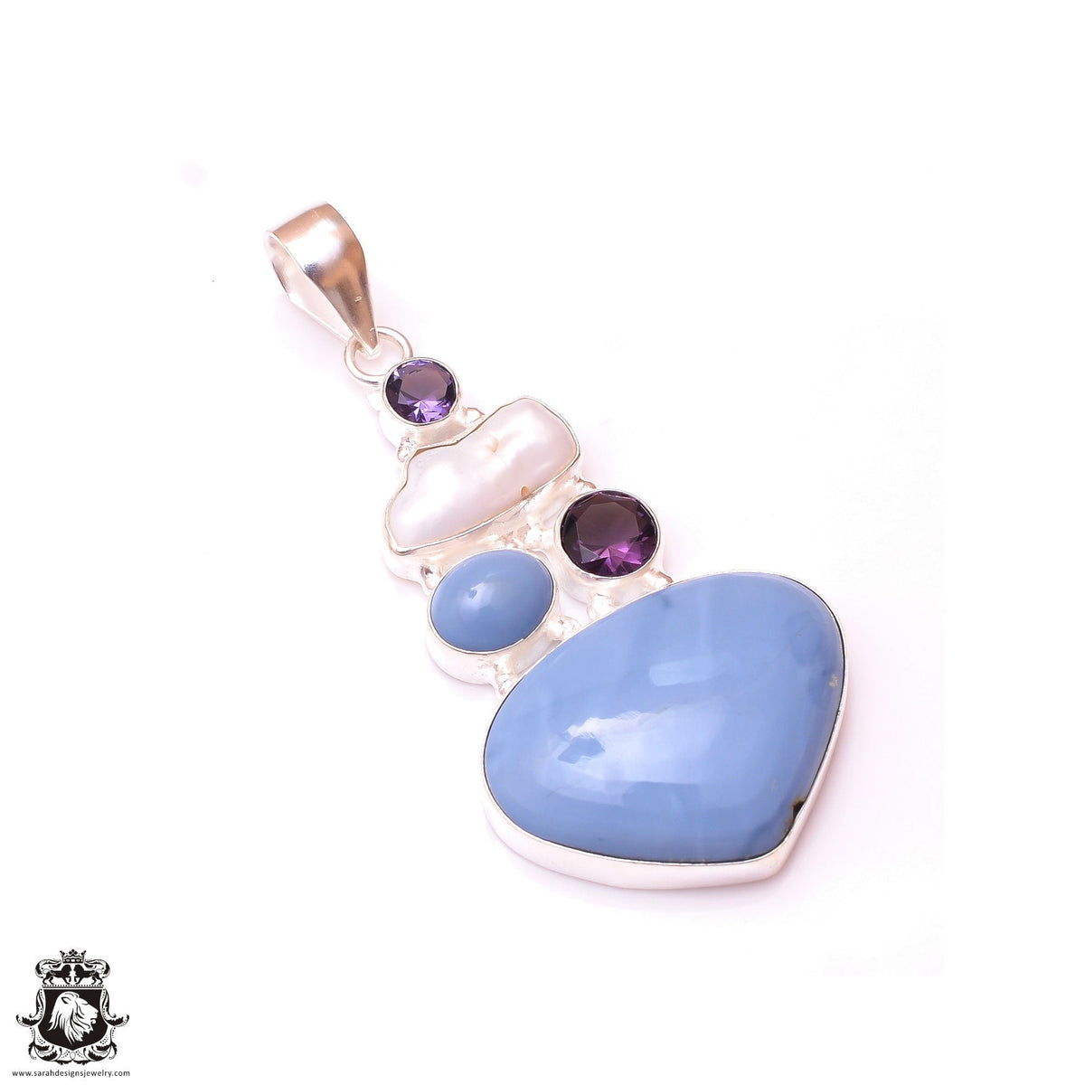 Owyhee Opal Amethyst Pendant & 3MM Italian Chain P9800
