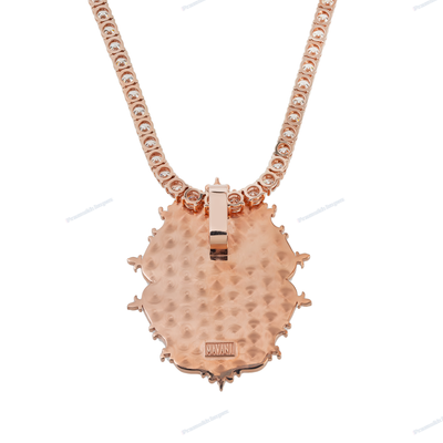 Moissanite Silver Rose Gold Memory Photo Pendant for Unisex