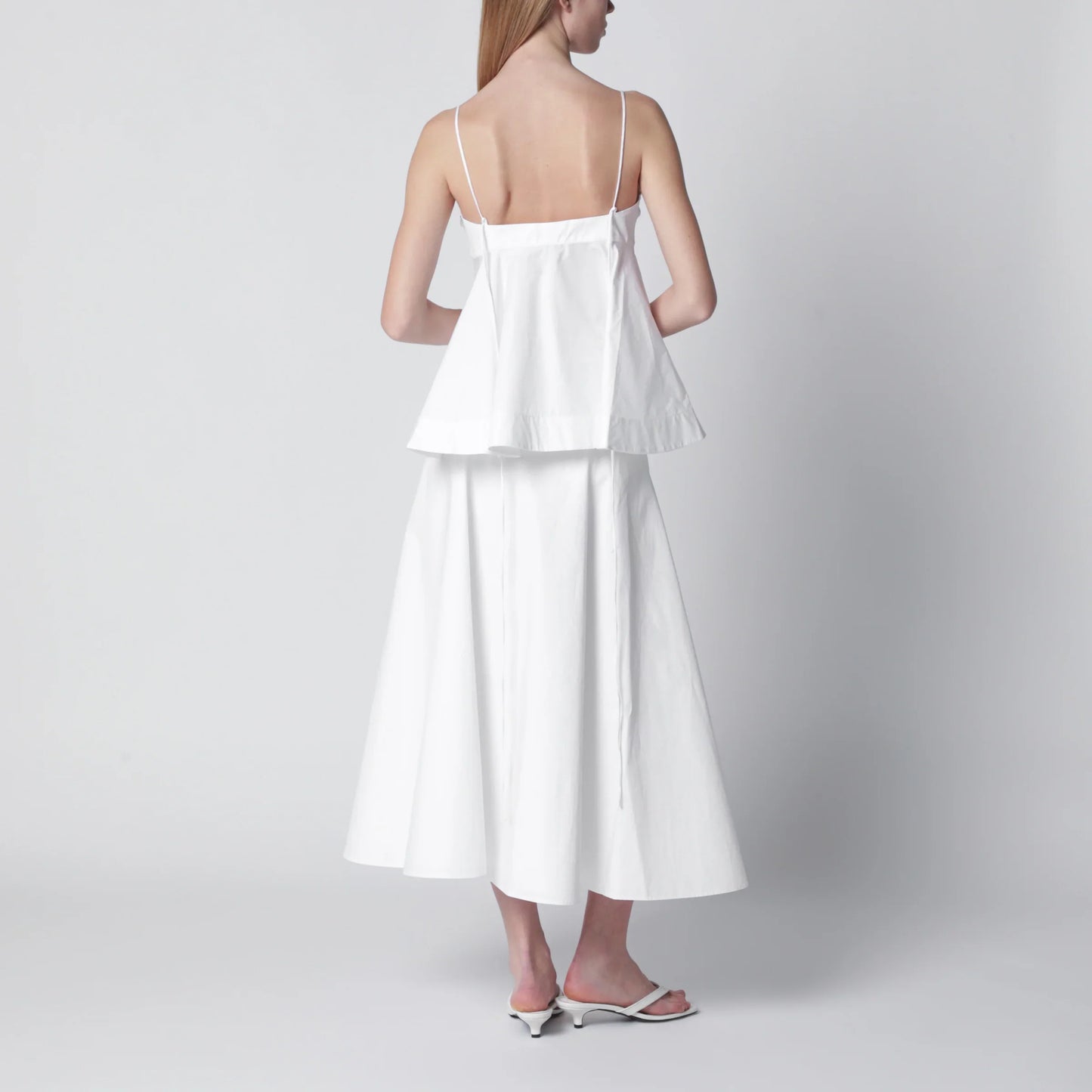 Róhe - Optical white peplum bustier