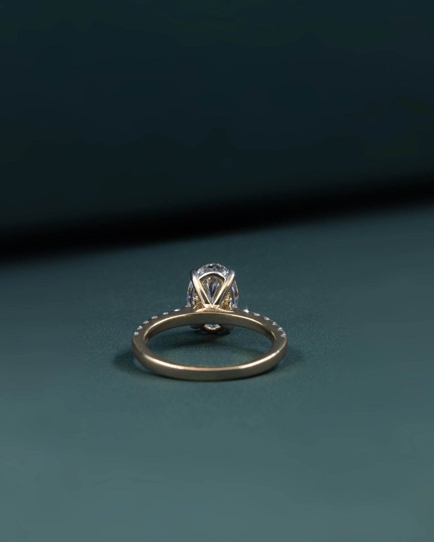 2.79 CTW Oval CVD Lab-Grown Diamond Pavé Engagement Ring with Matching Band