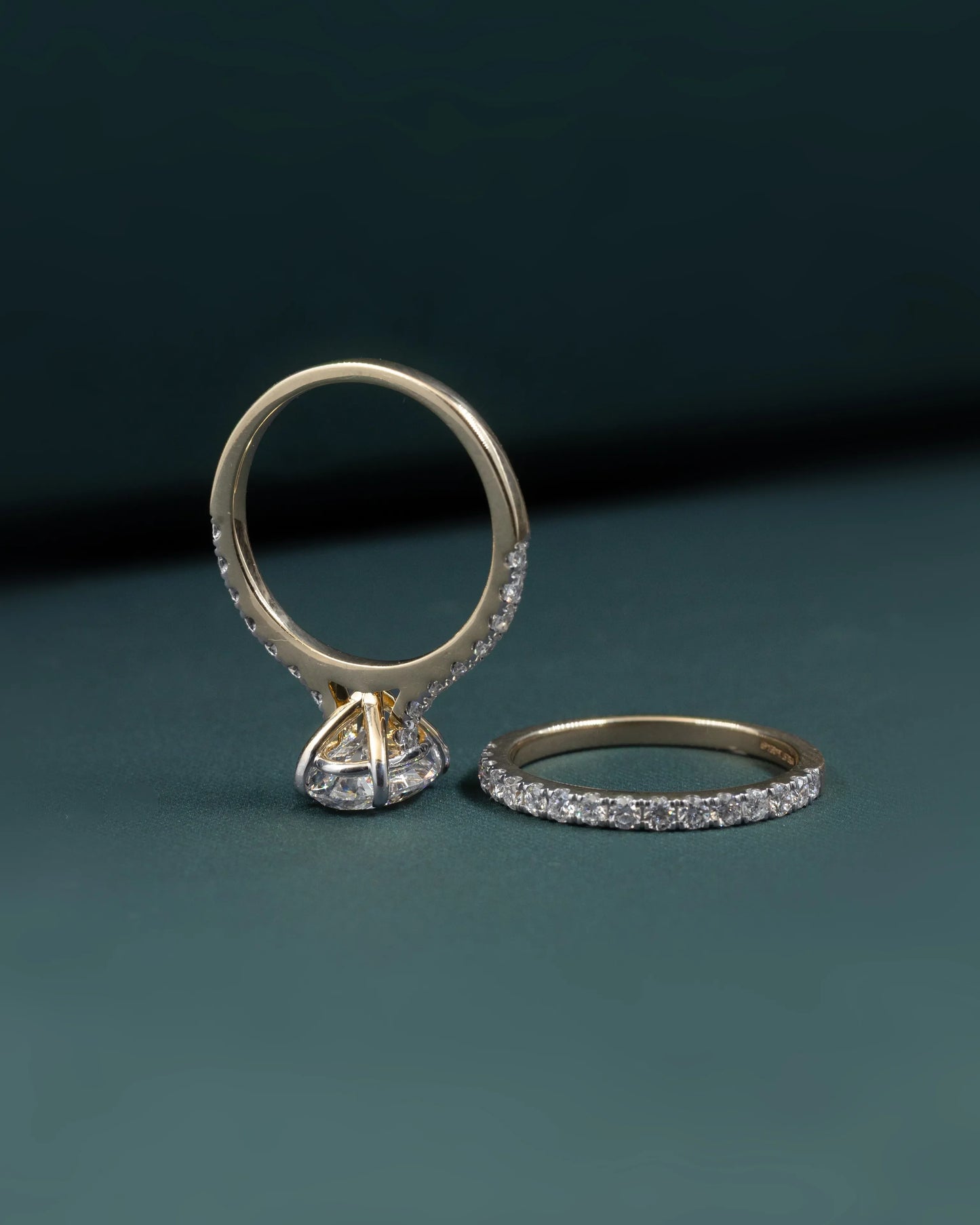 2.79 CTW Oval CVD Lab-Grown Diamond Pavé Engagement Ring with Matching Band