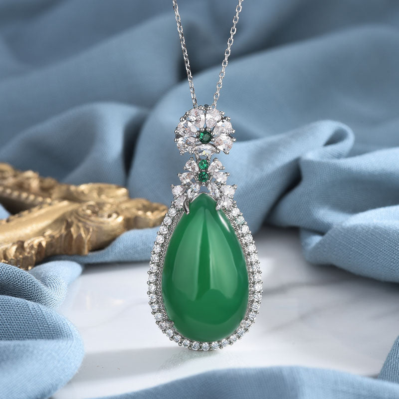 Fortune Jewel Cyan Jade Harmony Necklace