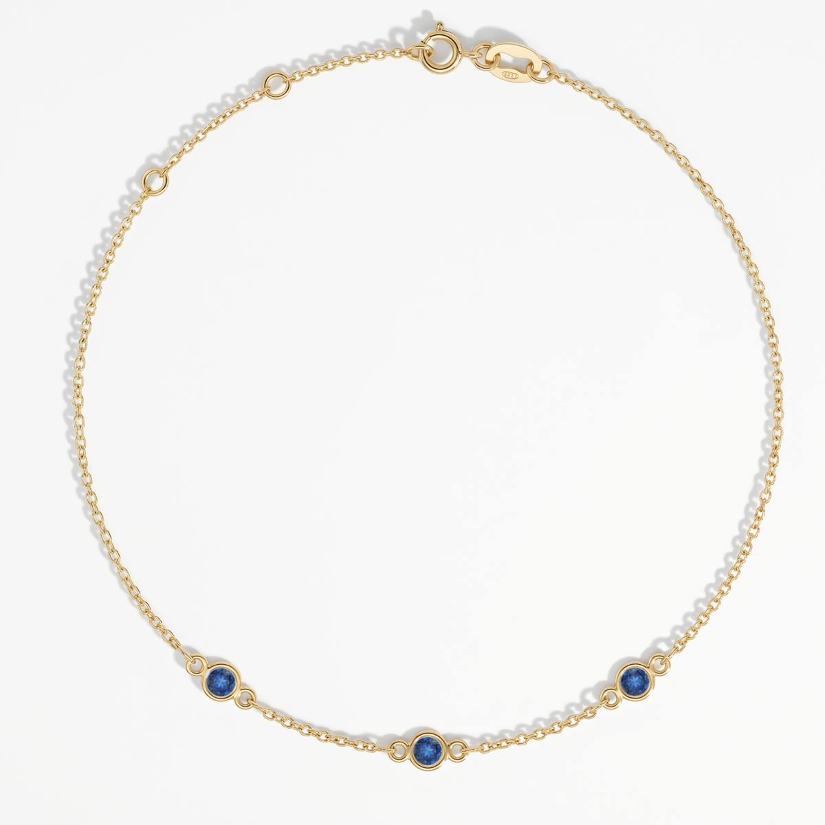 The Three Station Bracelet | Cable Chain