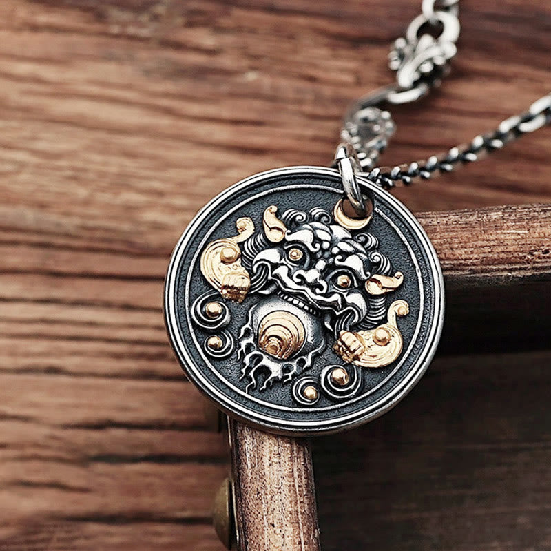 Fortune Jewel Tibetan Kirtimukha Amulet Healing Necklace Pendant
