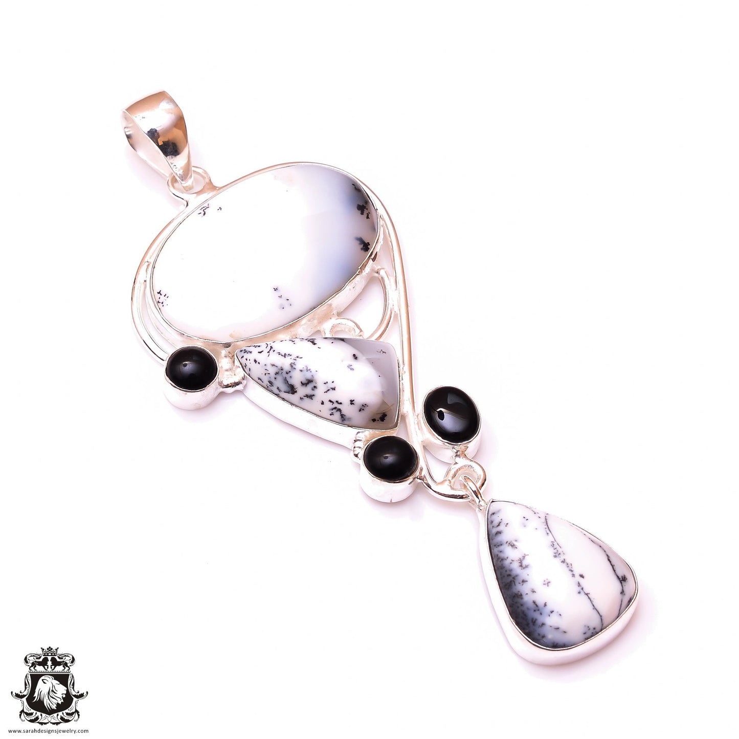 Merlinite Dendritic Opal Pendant & 3MM Italian Chain P10051
