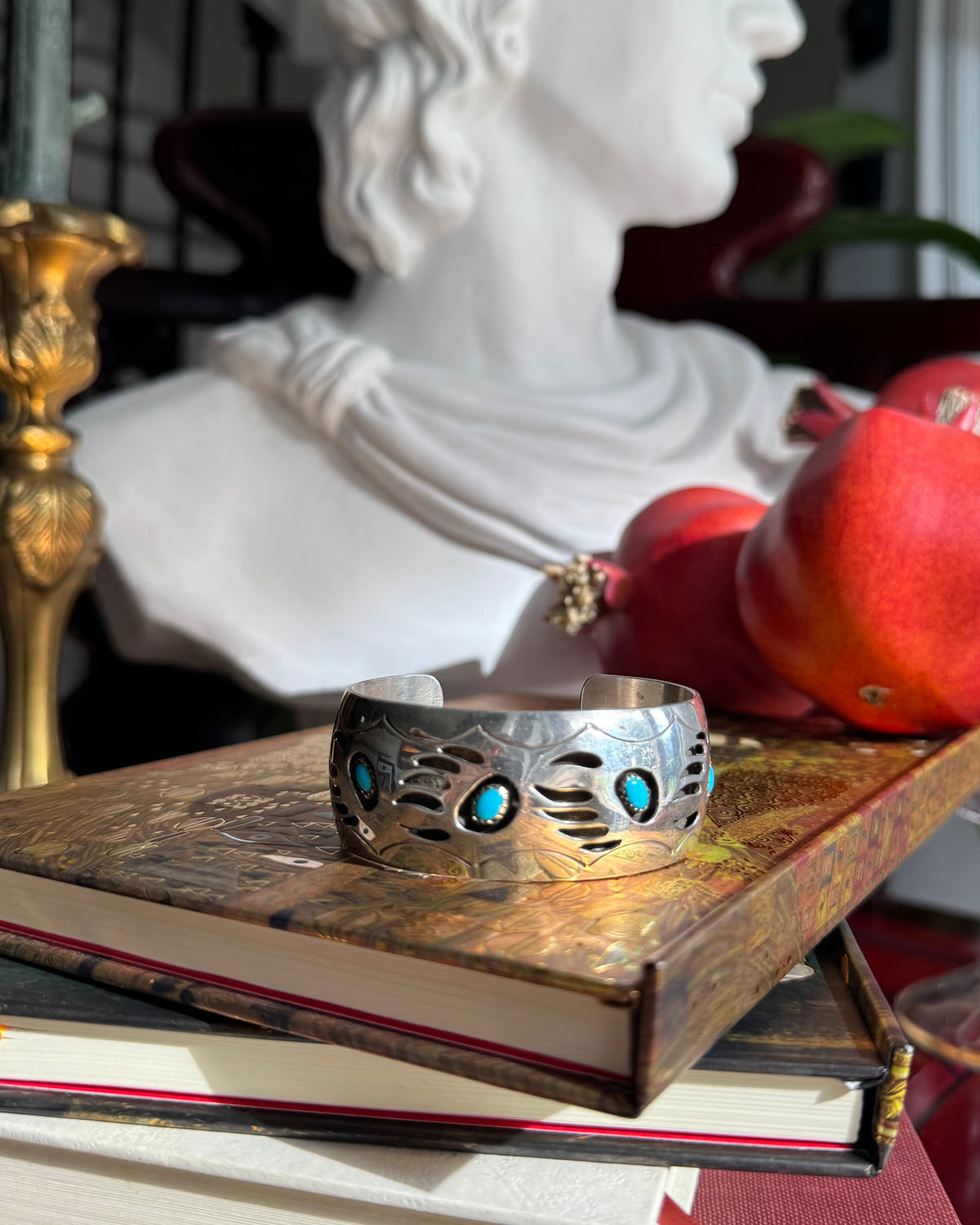 Vintage Sterling Silver Bear Claw Cuff