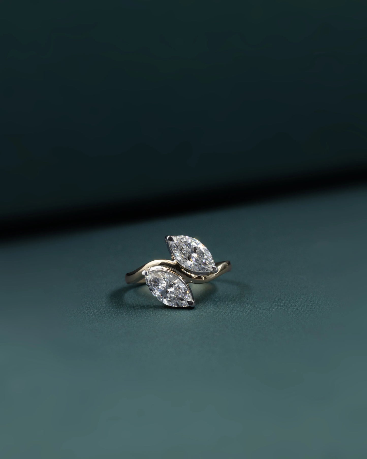 2.04 CTW Marquise Cut Toi et Moi Lab-Grown Diamond Bypass Ring