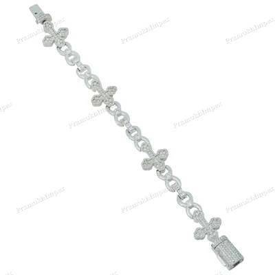 Infinity Cross Moissanite 925 Silver Bracelet