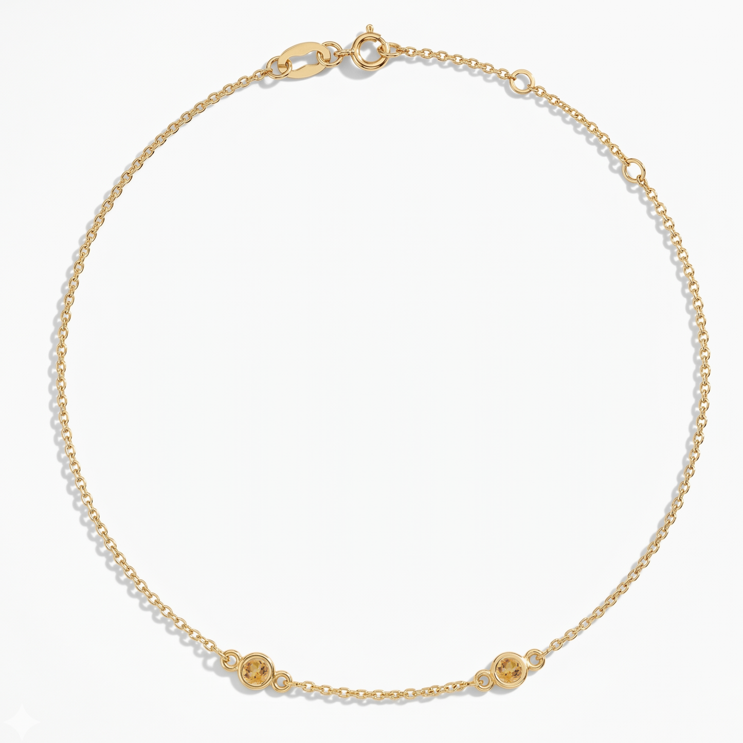 The Two Station Bracelet | Cable Chain