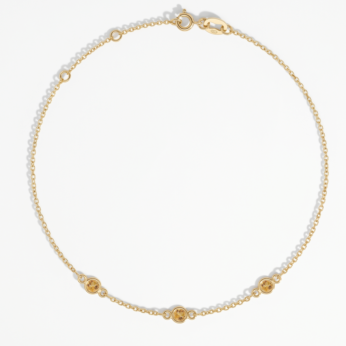 The Three Station Bracelet | Cable Chain