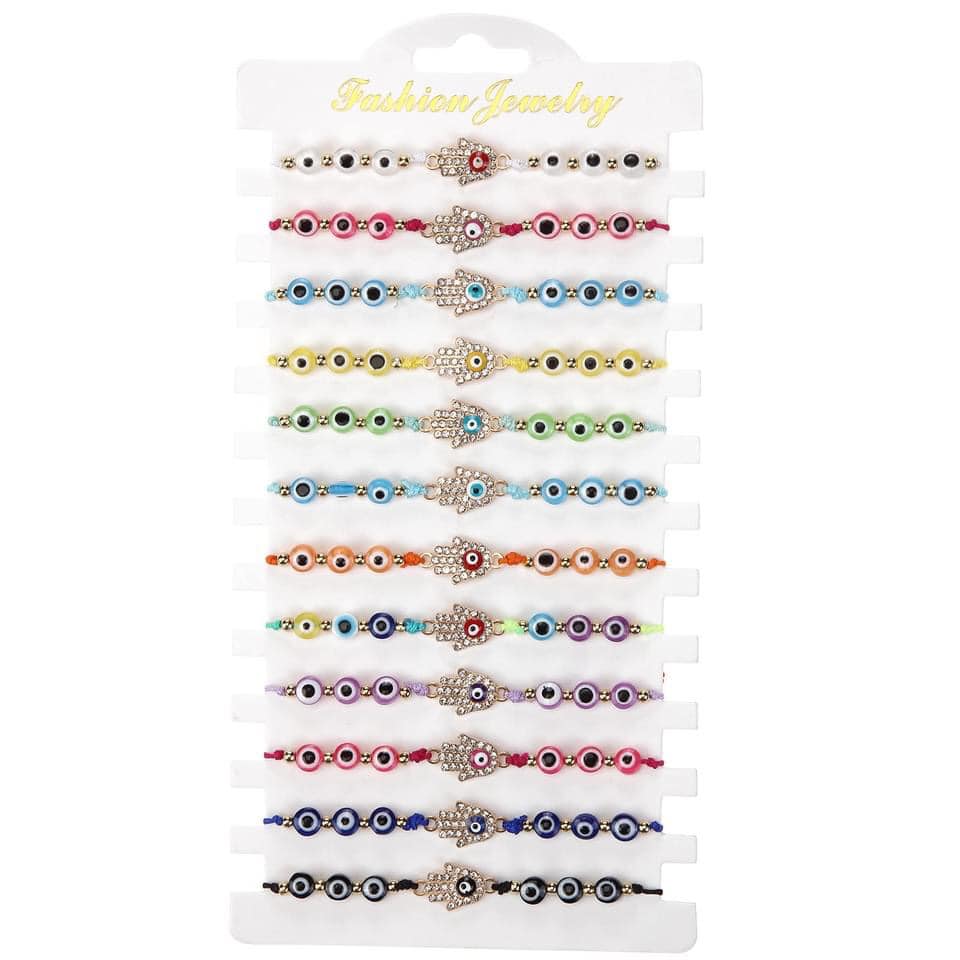Evil Eye Hamsa String Bracelet