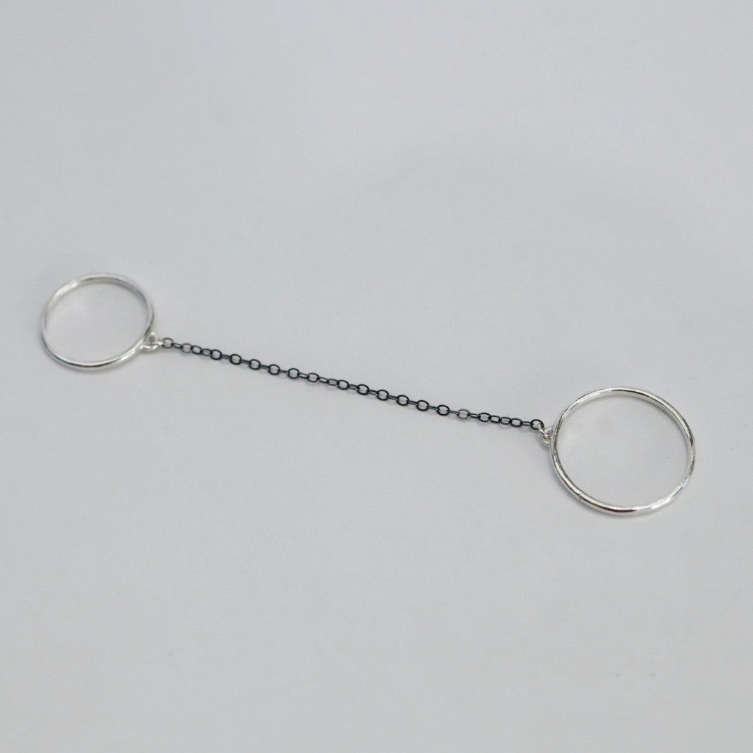 Connector Chain Ring in Sterling Silver