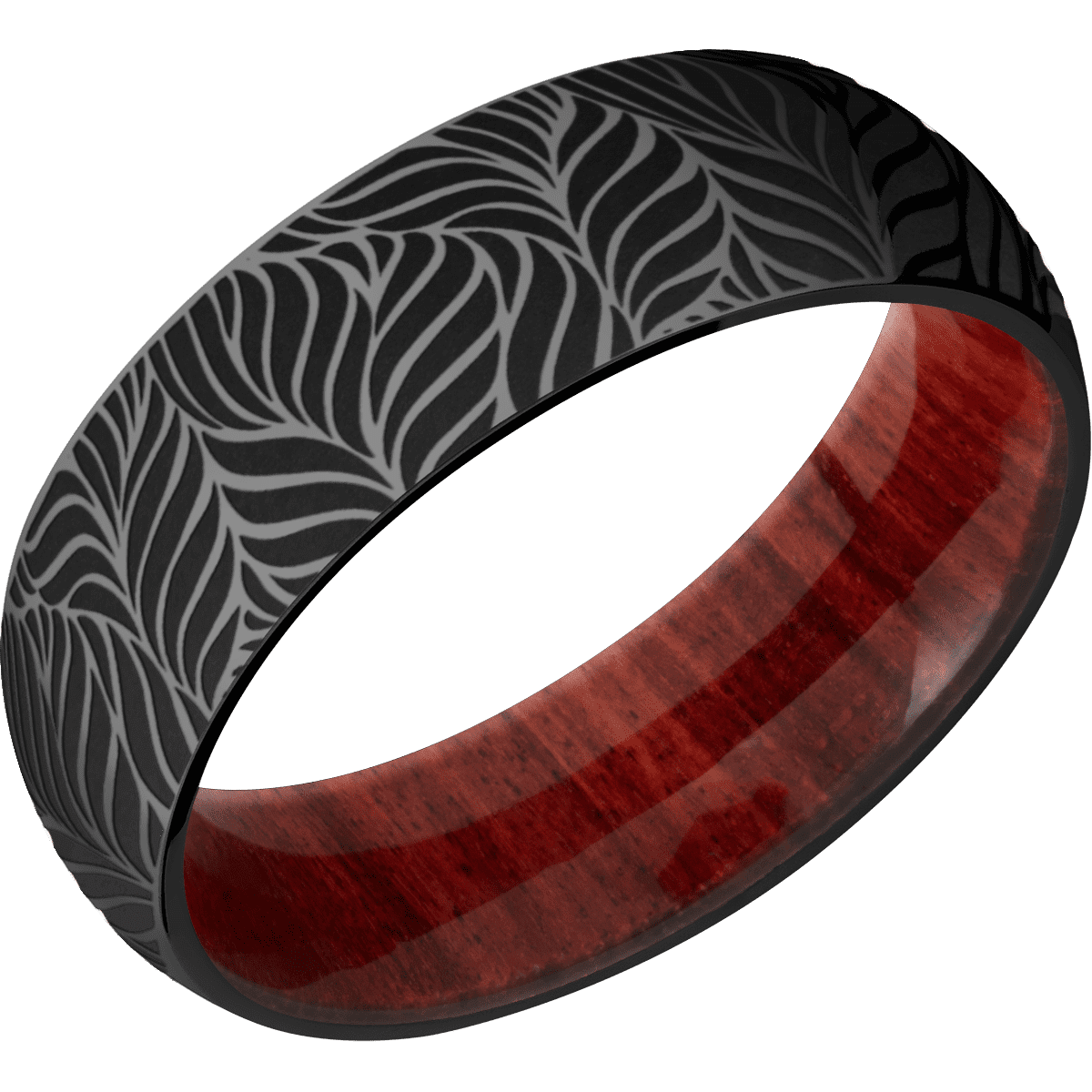 Zirconium + Polish Finish + Red Heart