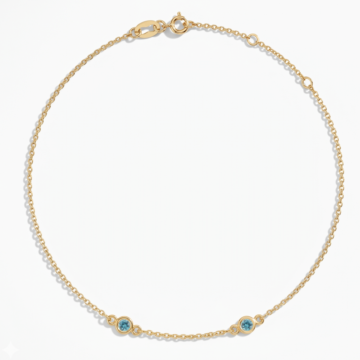 The Two Station Bracelet | Cable Chain