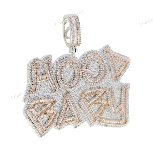 Iced Out Moissanite Sterling Silver HOOD BABY Pendant