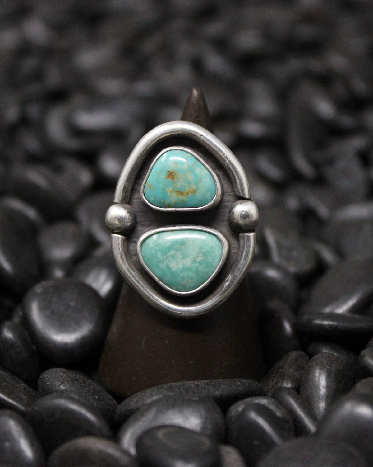Double Turquoise Ring size 7