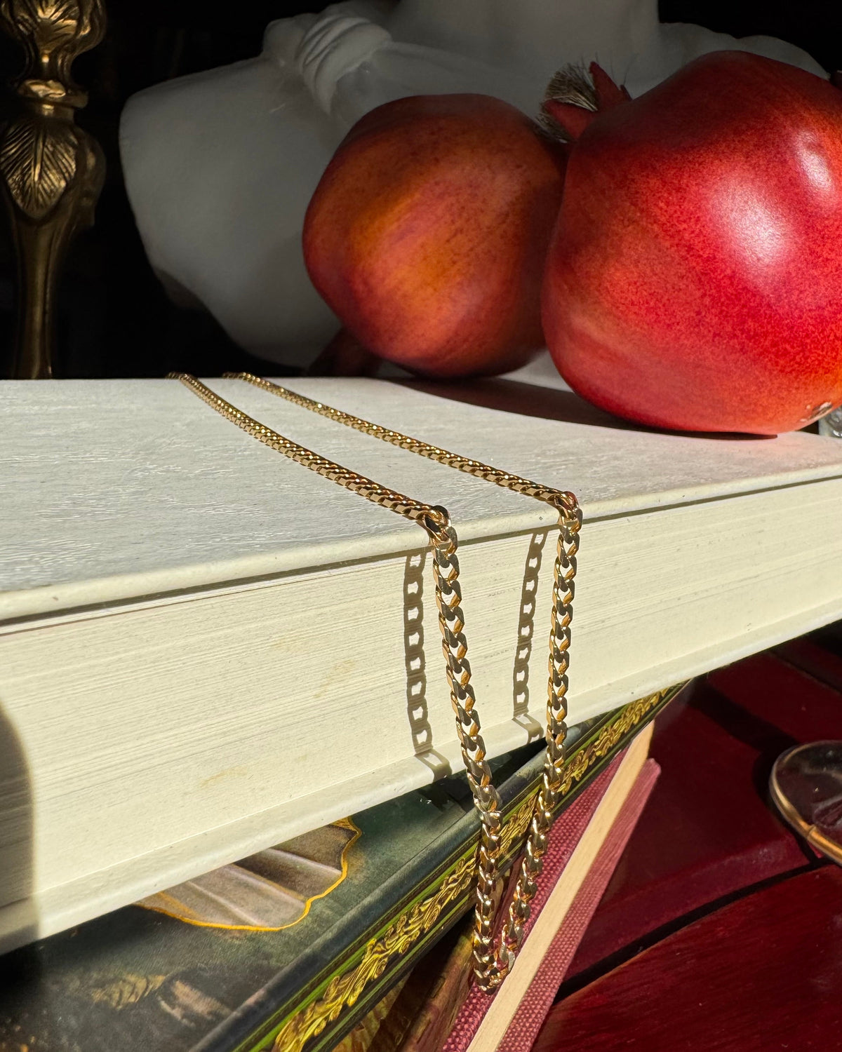 Vintage 14k Yellow Gold Flat Curb Chain