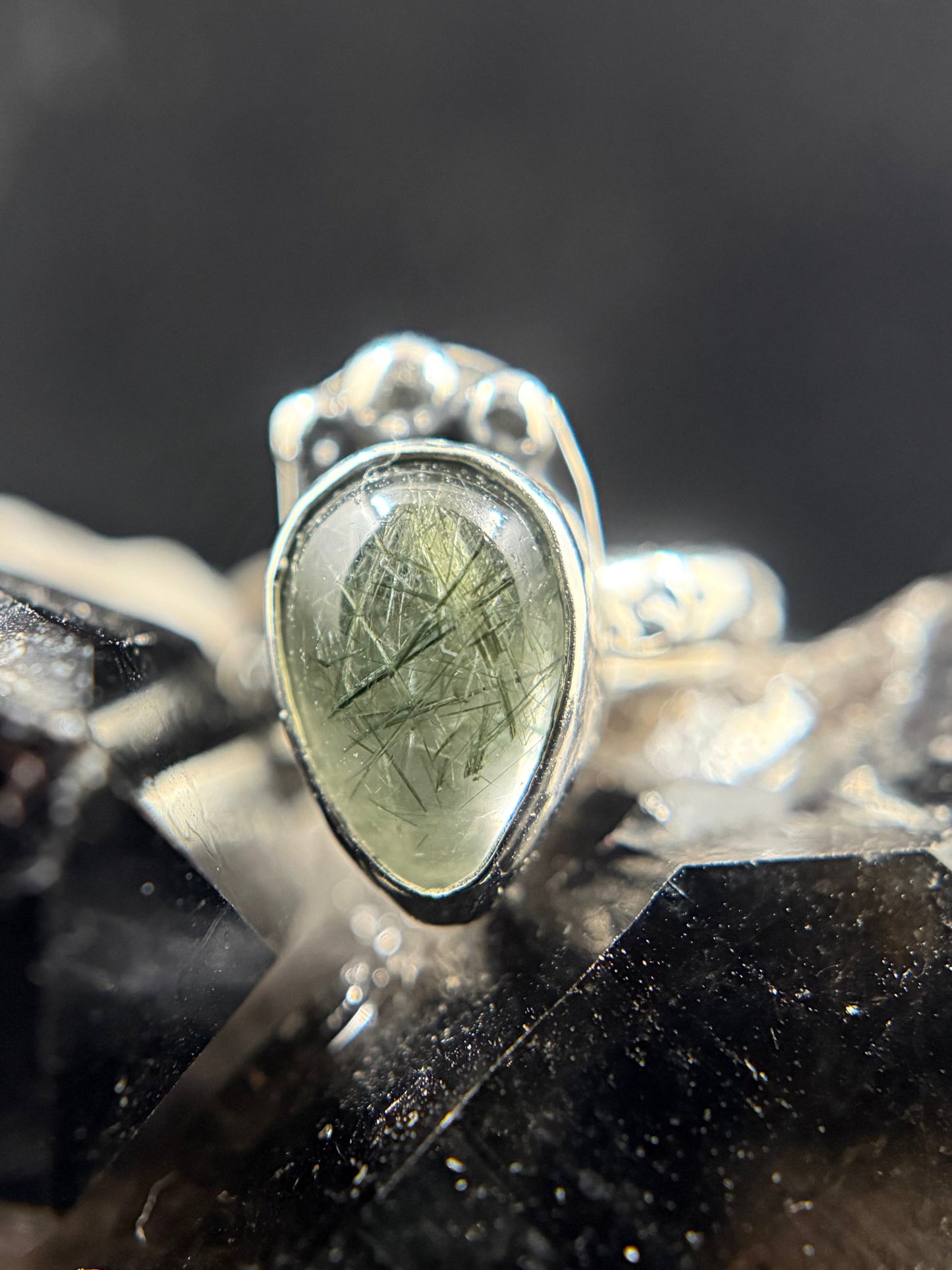 Words Are Worthless Rutile Ring