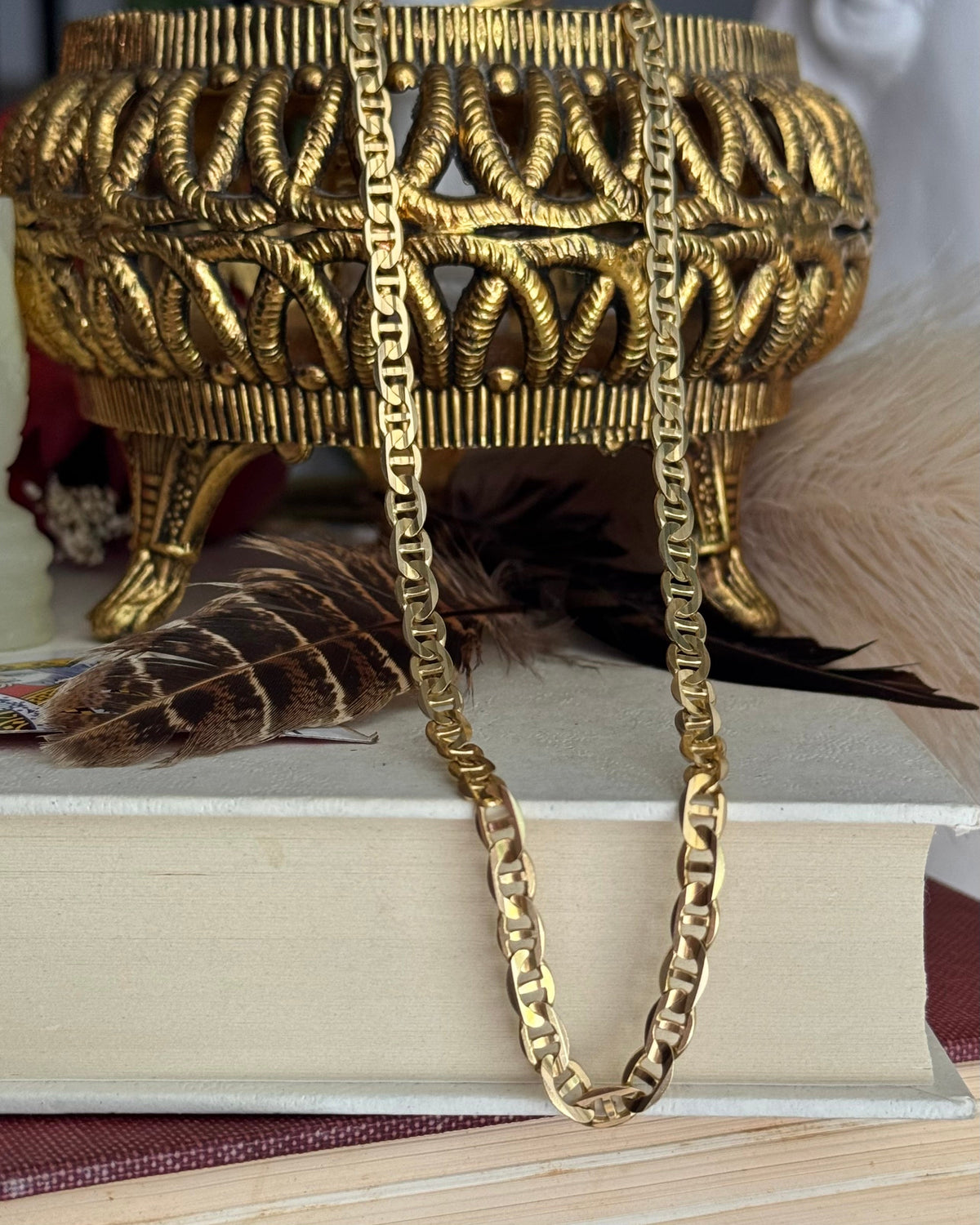 Vintage 14k Flat Mariner Chain