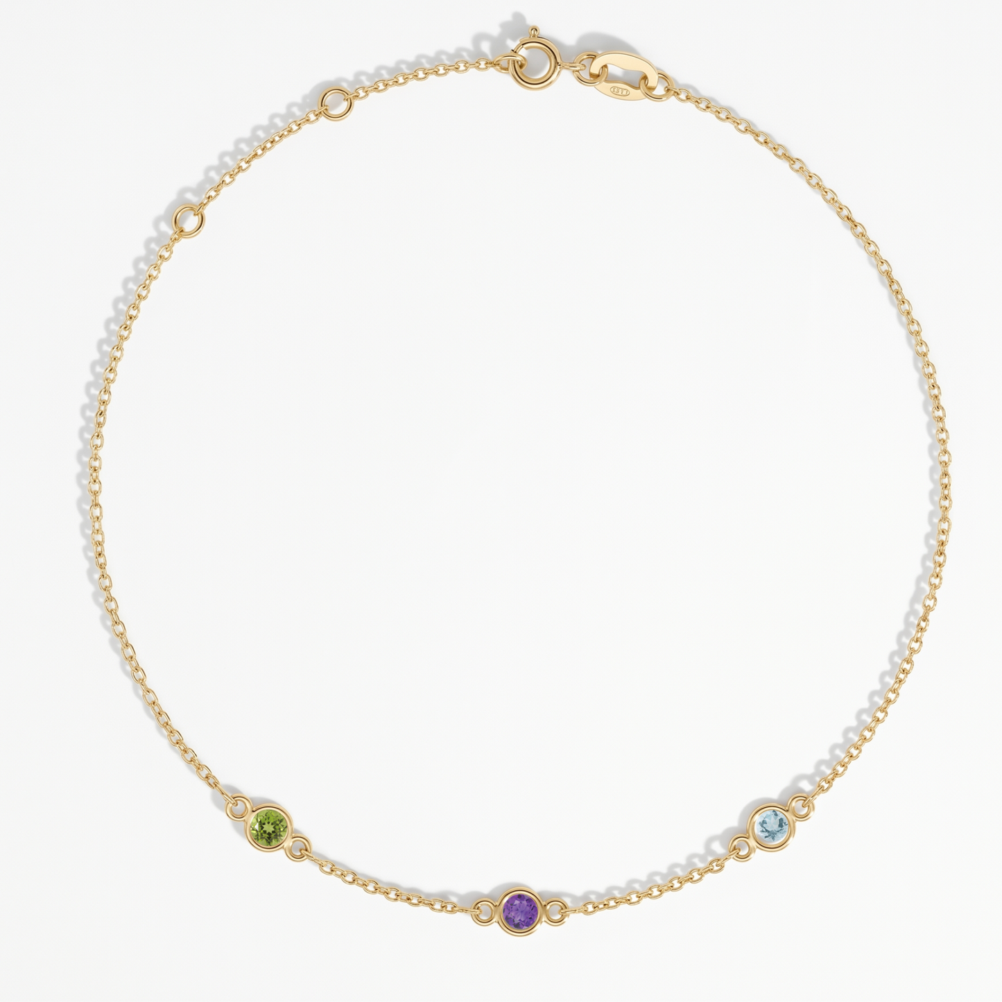 The Three Station Bracelet | Cable Chain