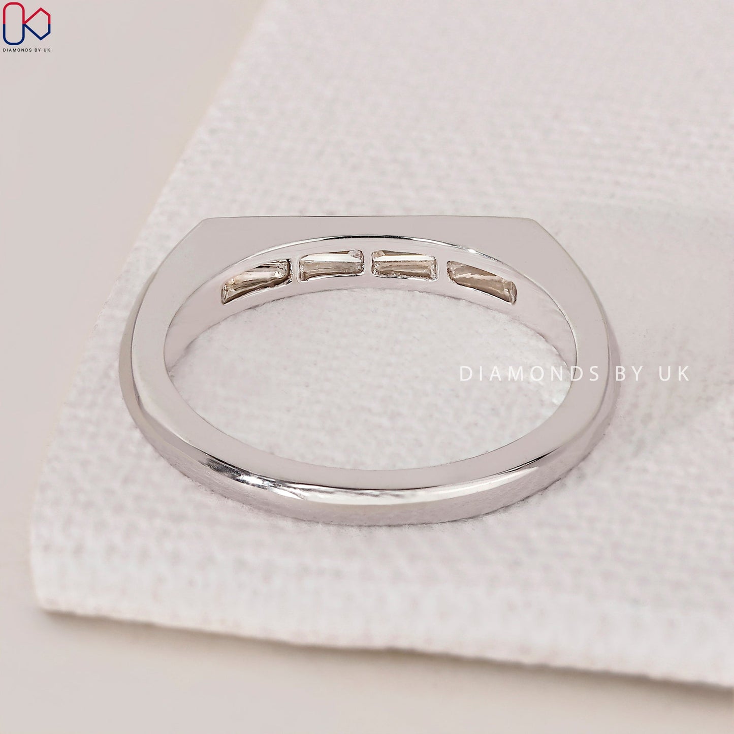 Channel Set Wedding Band