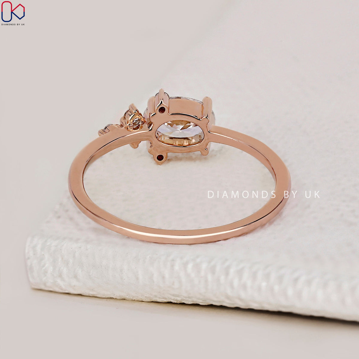 Oval Diamond East West Engagement Ring