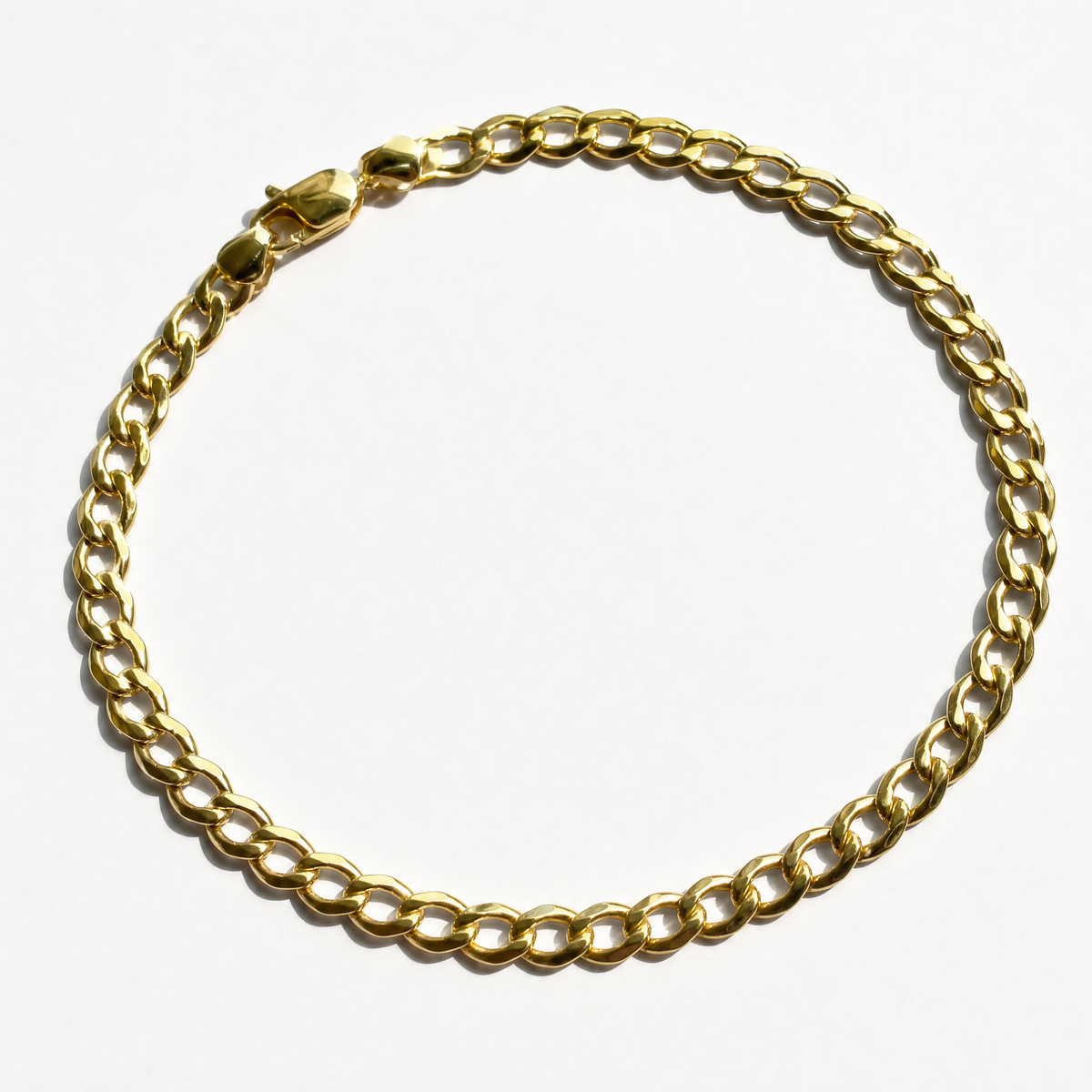 The Curb Link Bracelet | 3.5mm | 10K Yellow Gold