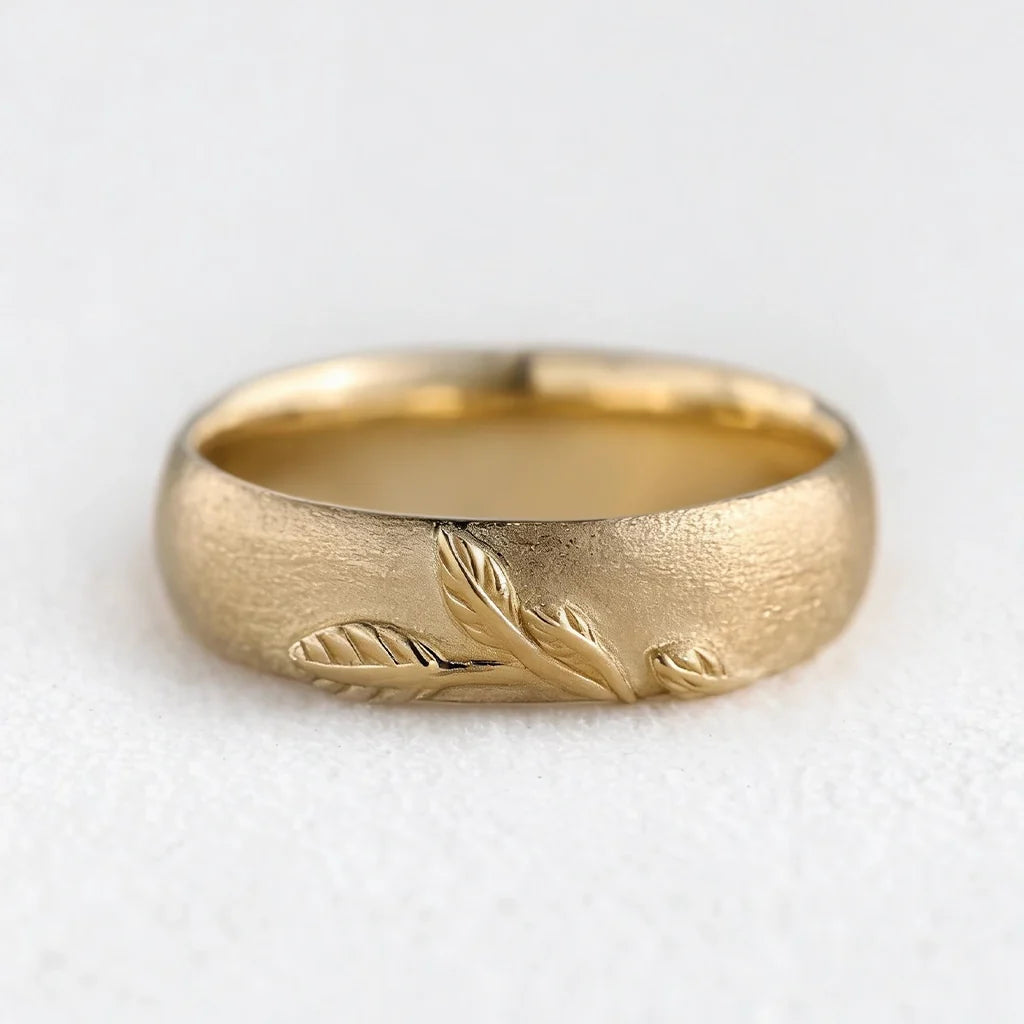 Josephine‘s Tangle | Sandblasted Branch & Curved Vine Couple Wedding Set