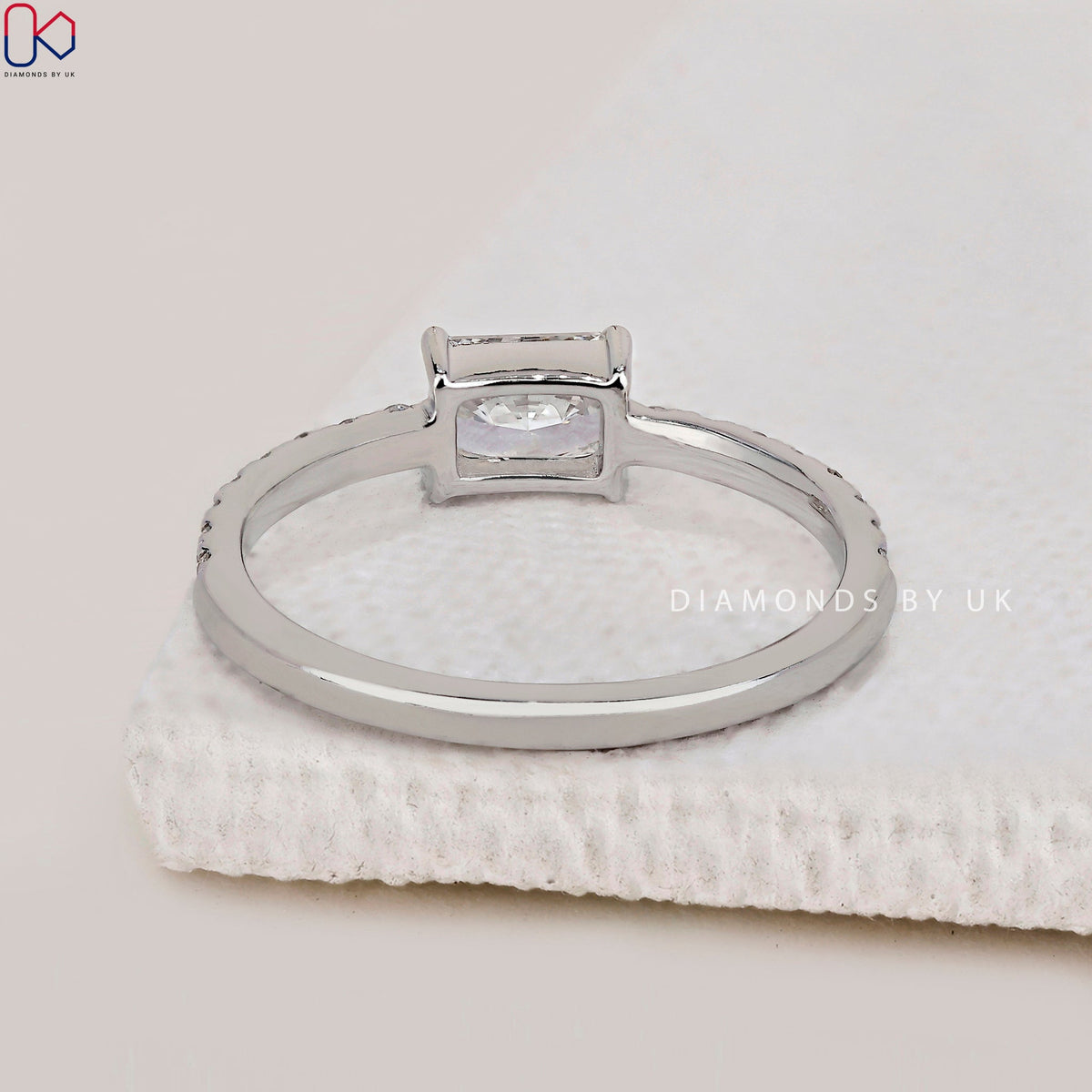 Radiant Cut Diamond East West Ring