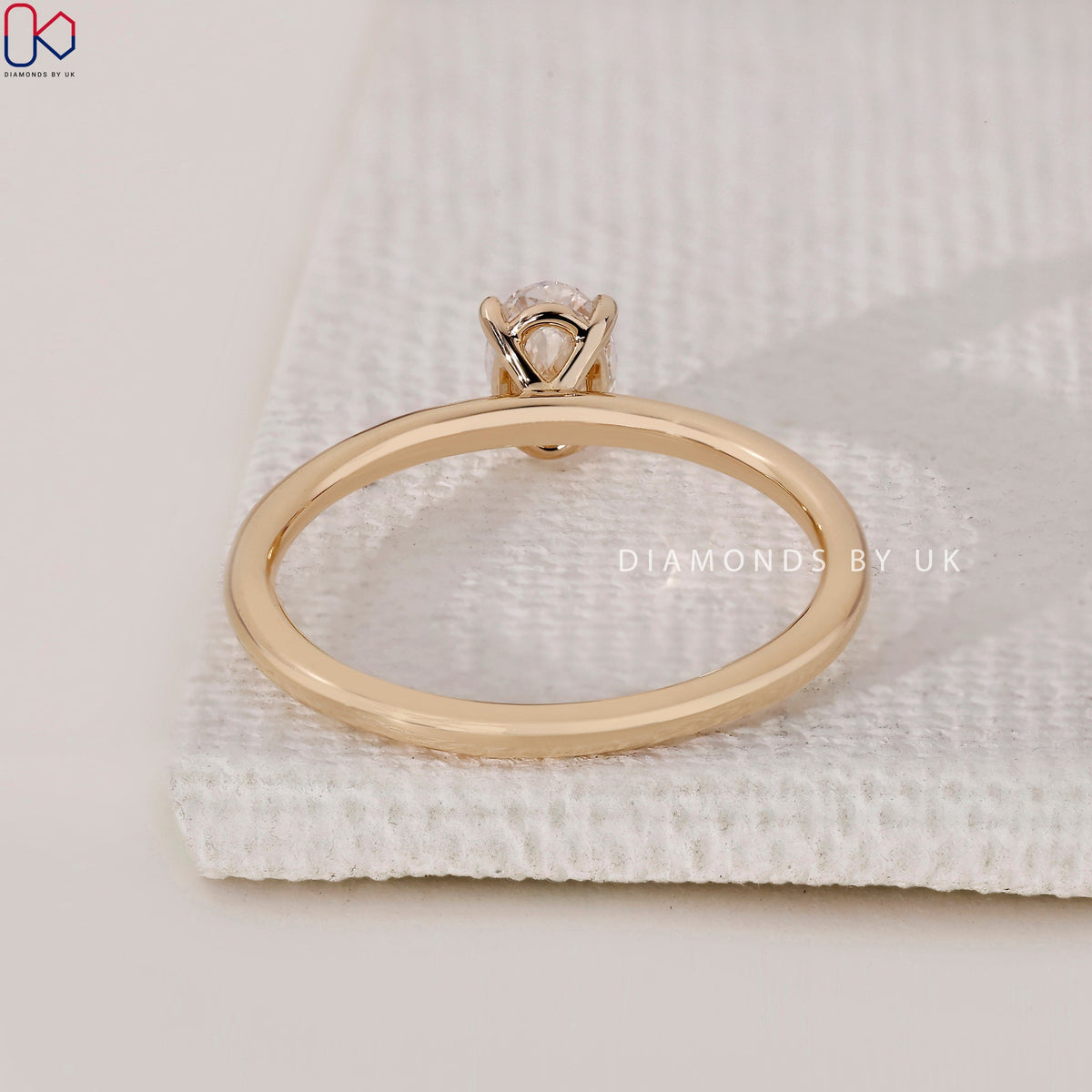 Oval Cut Diamond Solitaire Engagement Ring