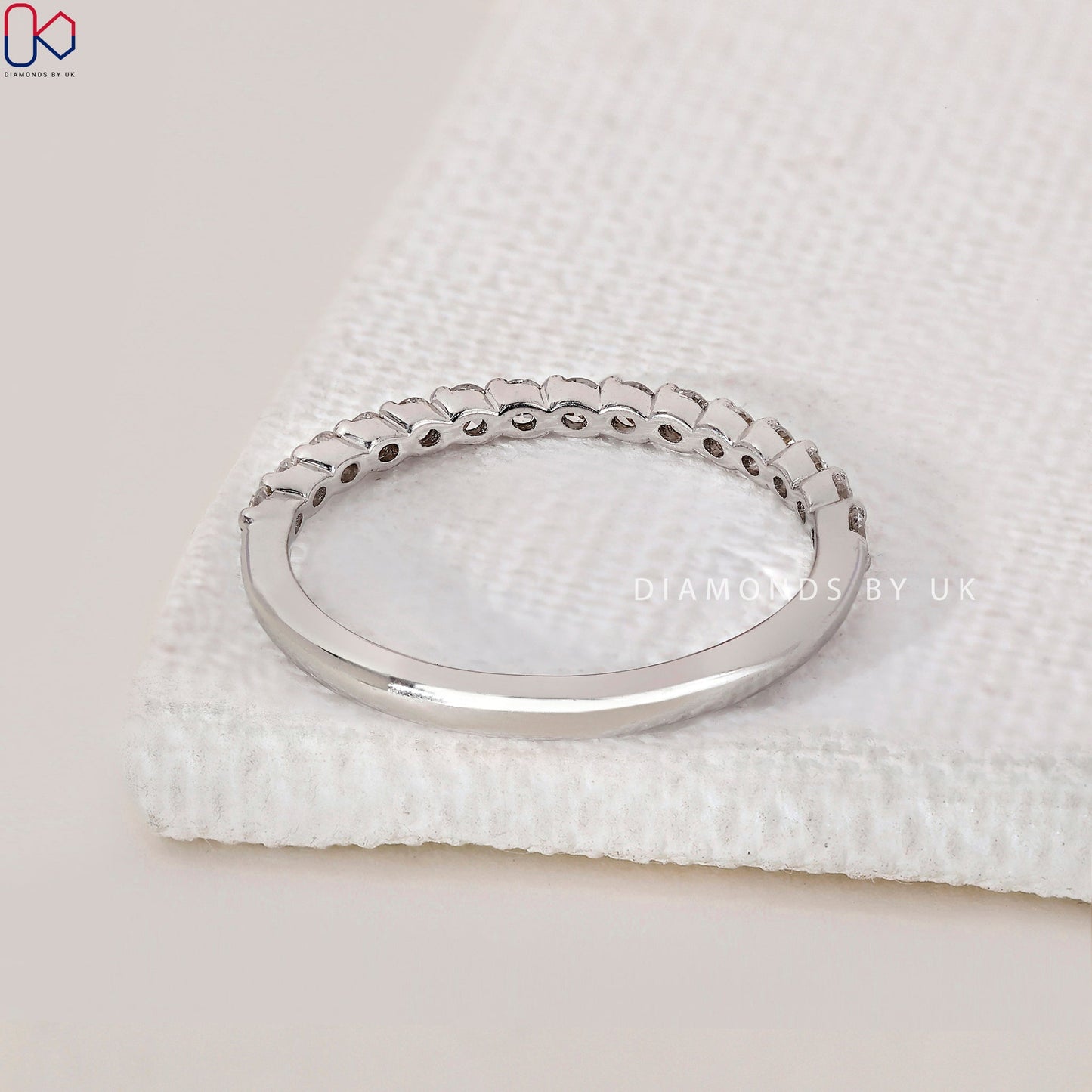Diamond Half Eternity Band - Round Cut Diamond