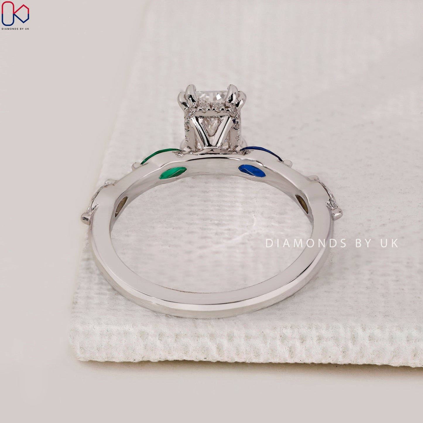 Radiant Cut Engagement Ring With Hidden Halo Style