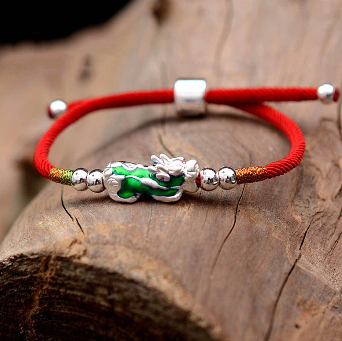 Handwoven Silver Pixiu Bracelet