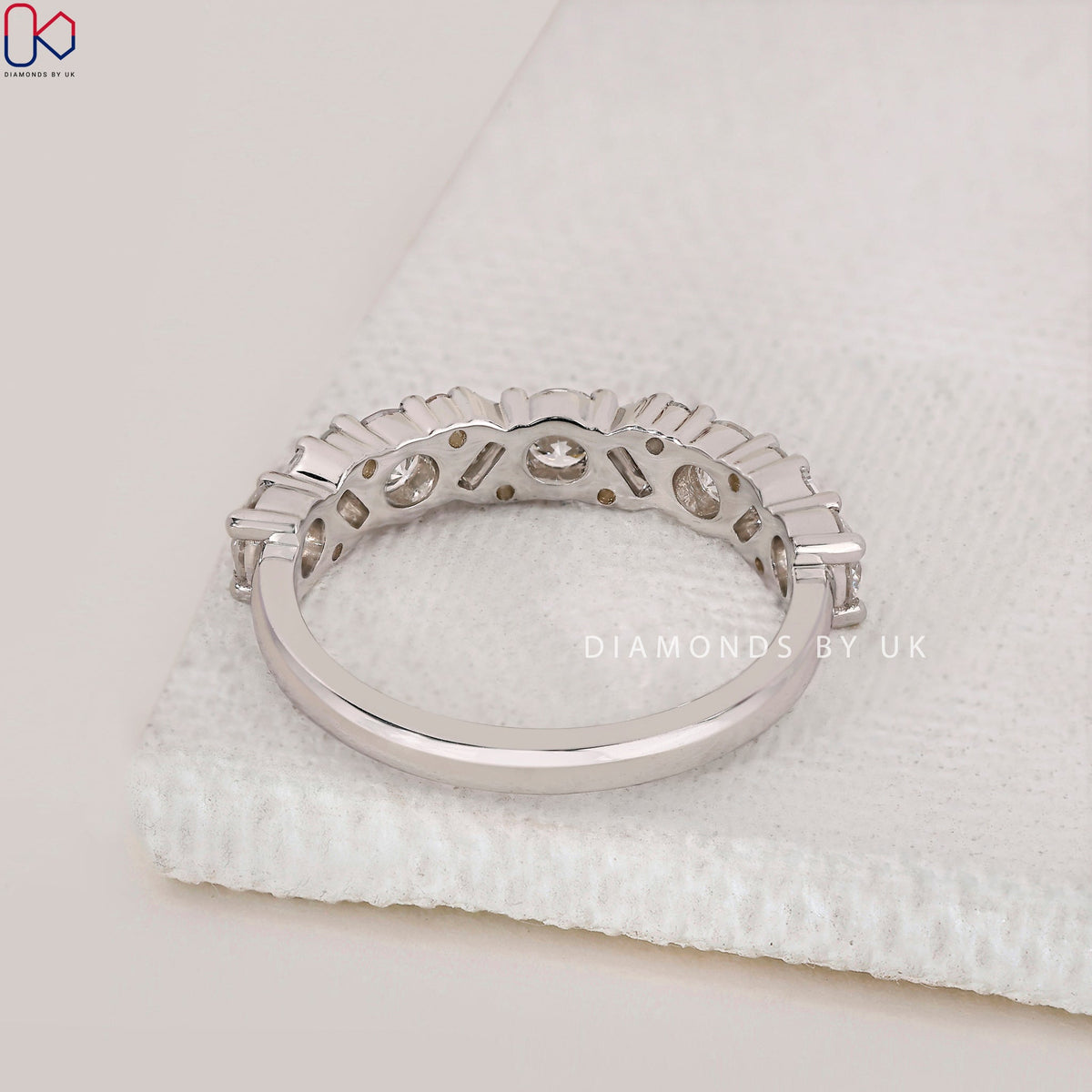 Half Eternity Band - Baguette And Round Diamond