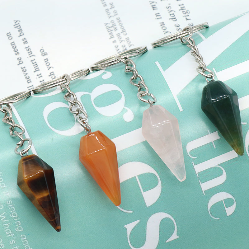 Gemstone Crystal Keychain Set - Natural Healing Stone - Crystal Gift Accessories - New!