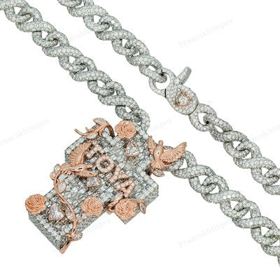 Unique Cross Design TOYA Moissanite Diamond Pendant