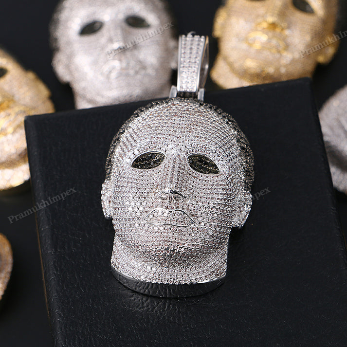 Moissanite Silver Michael Myers Pendant