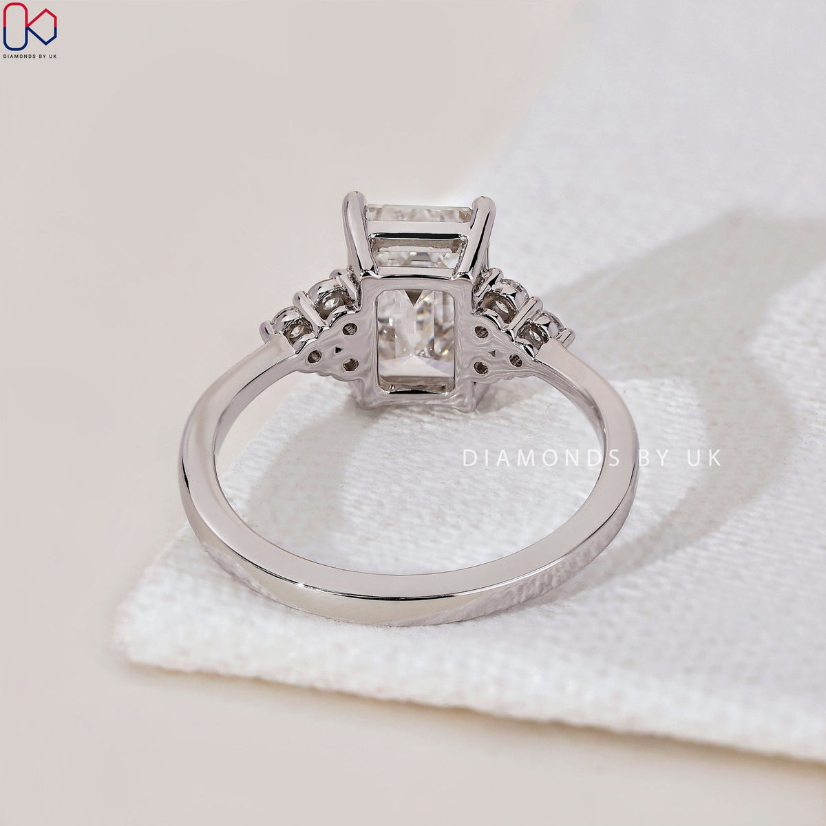 Emerald Cut Engagement Ring - Muse Setting