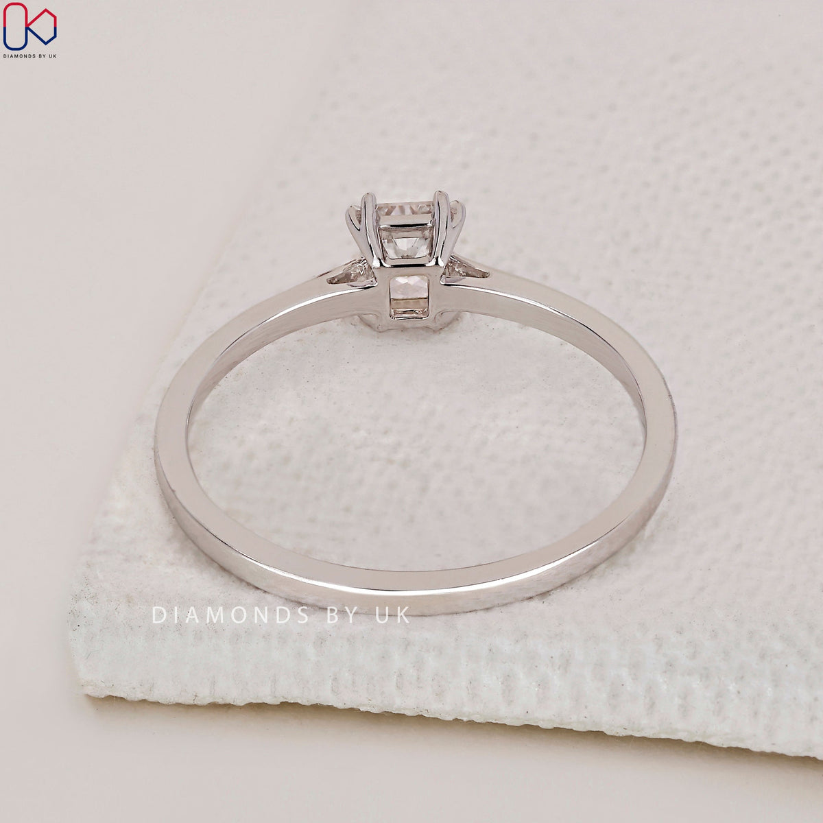 Radiant Cut Diamond Ring - Solitaire Setting