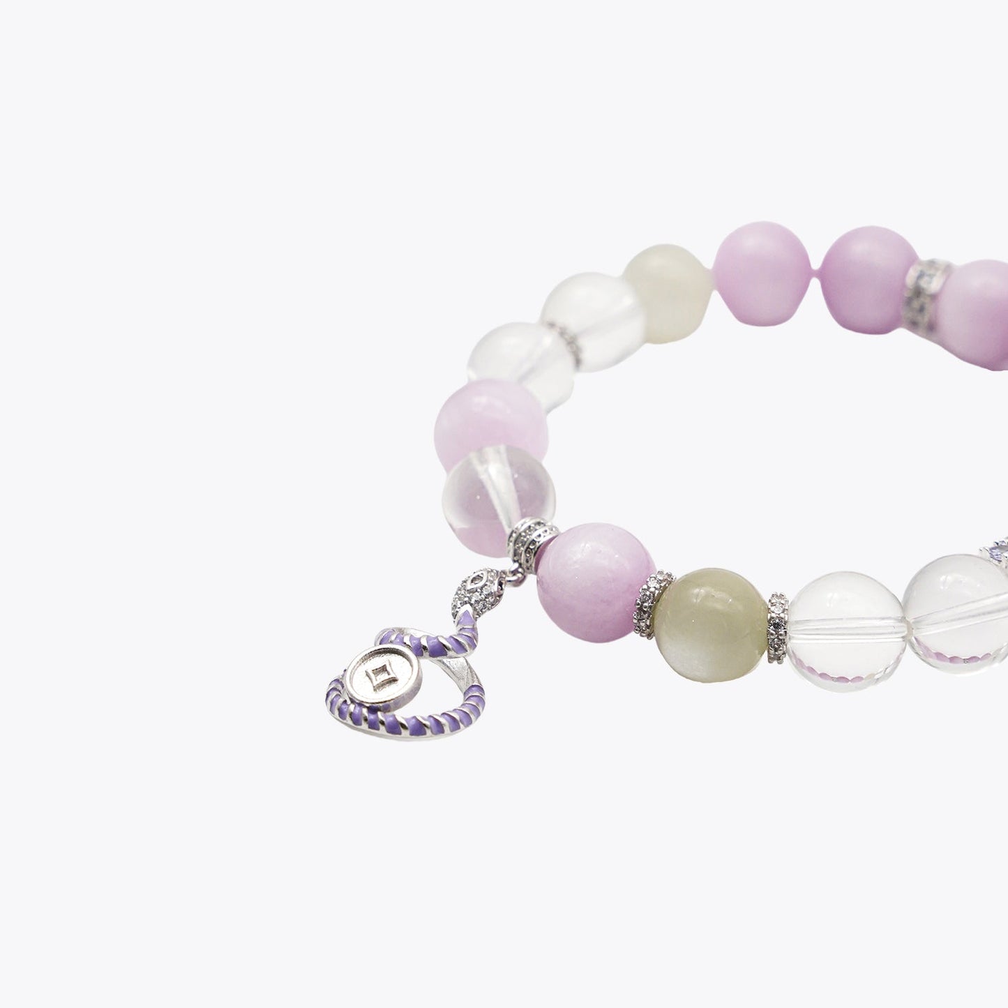 Amethyst Goddess Adorned Gold Crystal Bracelet