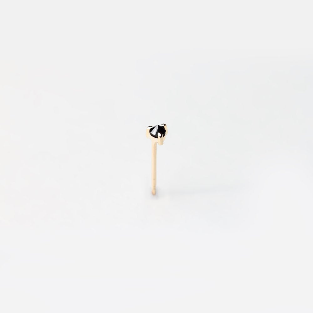 REVERSE BLACK DIAMOND GOLD STUD