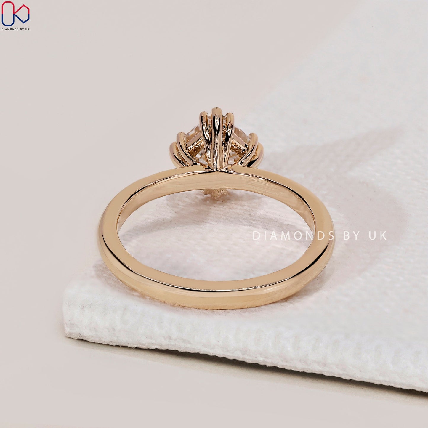 Asscher Cut Engagement Ring In Solitaire Style