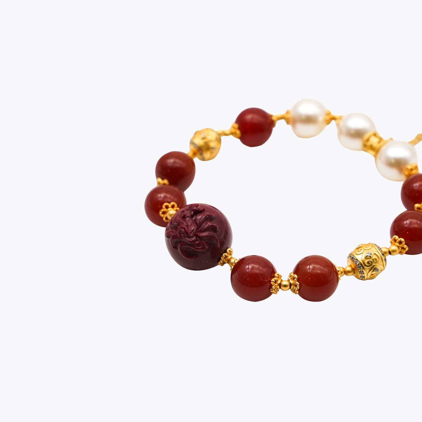 Mystic Kitsune Spirit Pearl Crystal Bracelet (Enchanted Elixir)