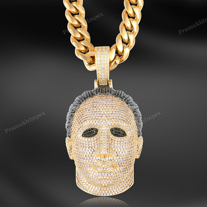Moissanite Silver Michael Myers Pendant