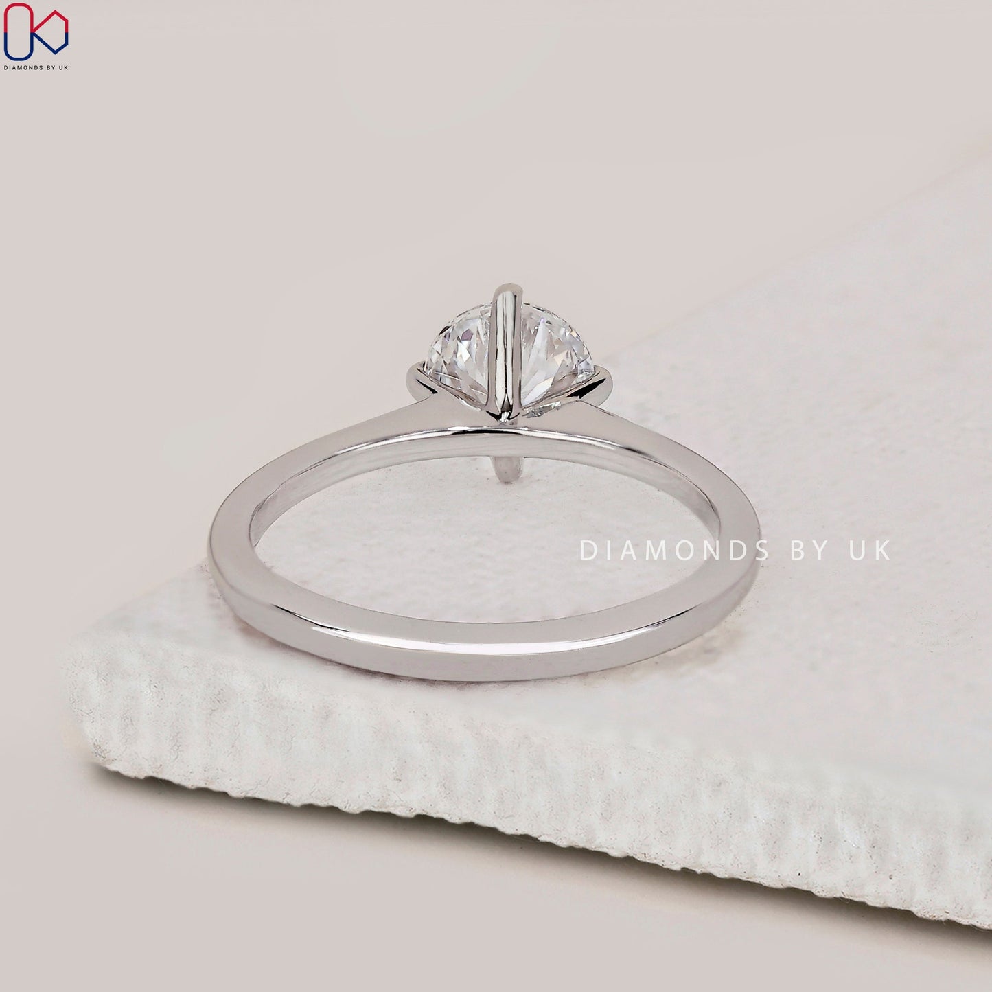 White Gold Round Diamond Solitaire Engagement Ring