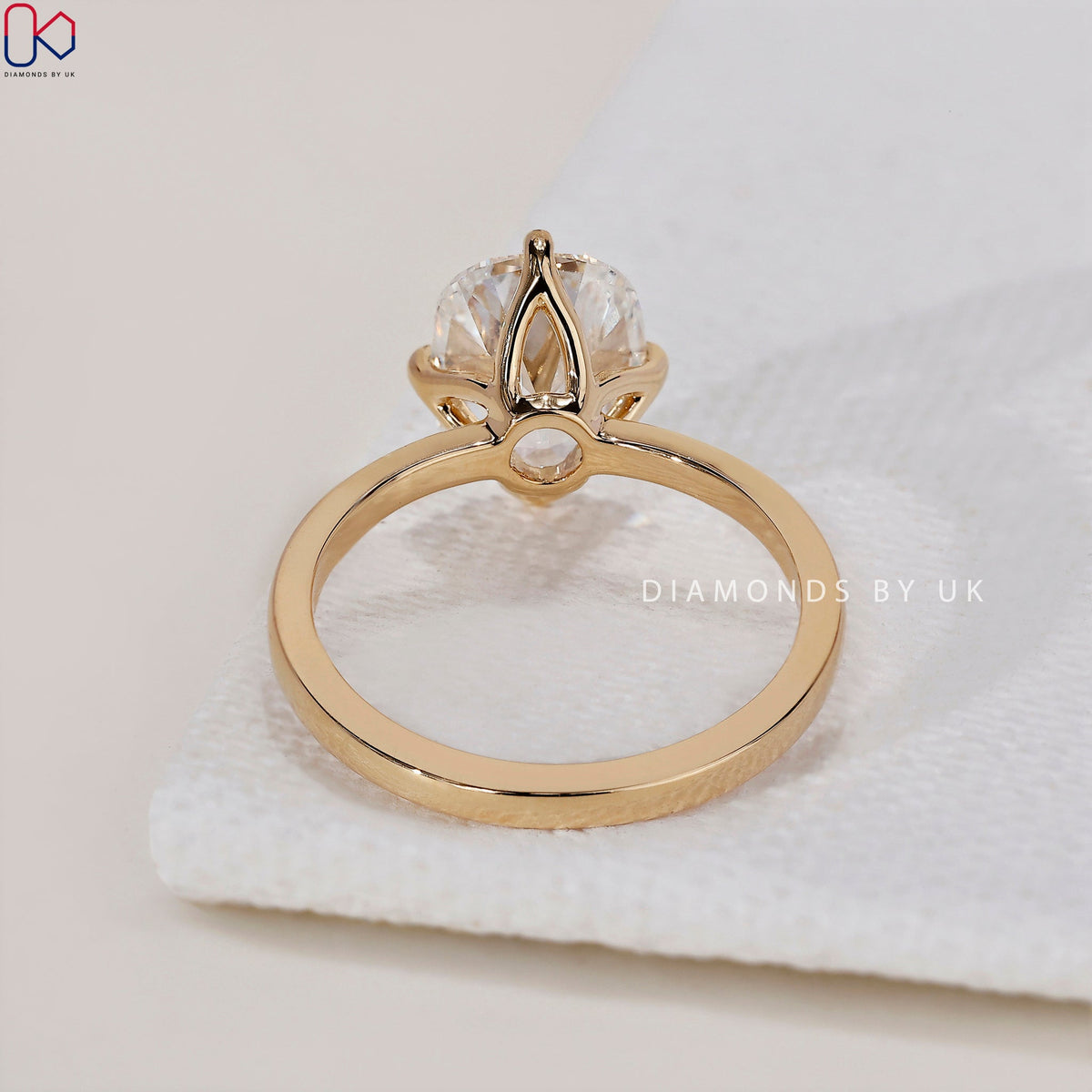 Old Mine Cut Elongated Cushion Cut Diamond Ring