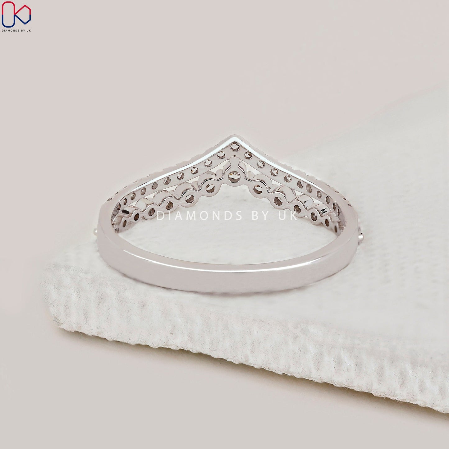 Round Cut Double Row Diamond Band