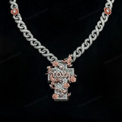 Unique Cross Design TOYA Moissanite Diamond Pendant